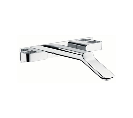 3-hole basin mixer for concealed installation with spout 22.8cm wall-mounted