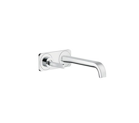 Single lever basin mixer for concealed installation with plate wall-mounted