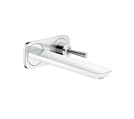 Single lever basin mixer for concealed installation with spout 22.5cm wall-mounted