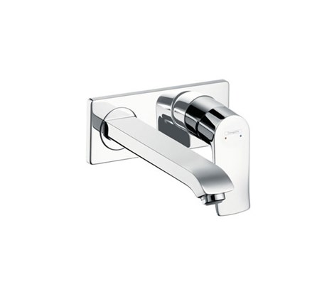 Single lever basin mixer for concealed installation with spout 22.5cm wall-mounted