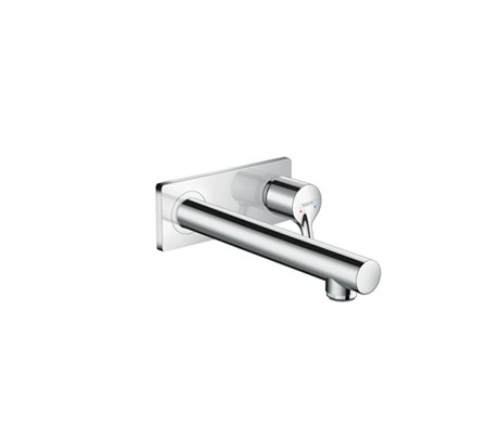 Single lever basin mixer for concealed installation with spout 22.5cm wall-mounted