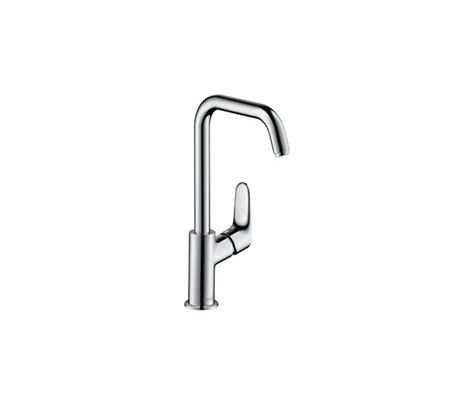 Single lever basin mixer 240 with pop-up waste set and swivel spout with 120° range